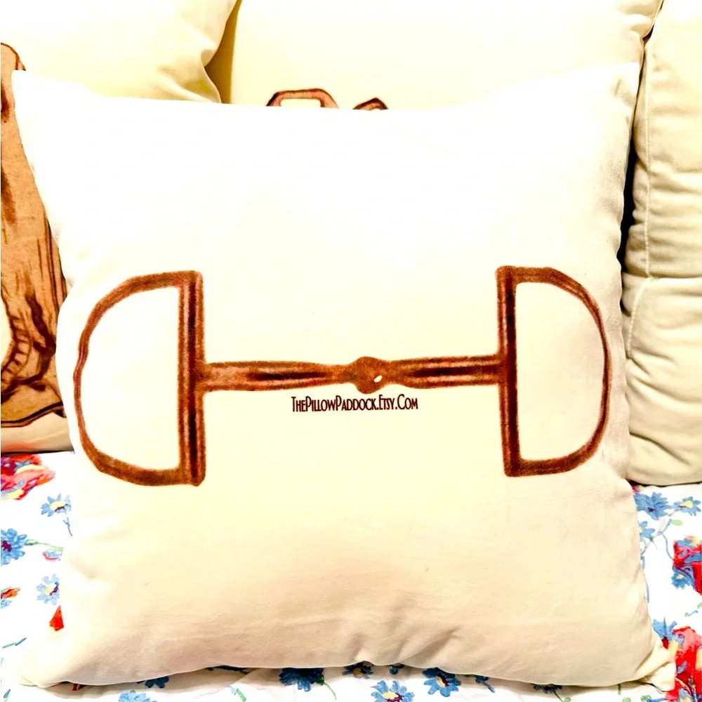 The Vintage Hunt Seat Equestrian themed 18x18 English pillow cover only! Soft!